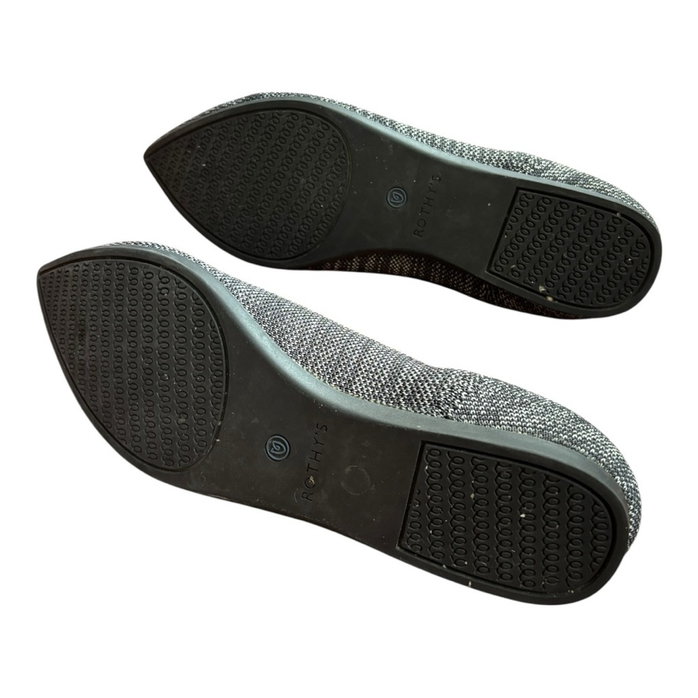 Rothy's Granite Black Flats Sleek Modern Loafers Women’s Size 9 - Picture 8 of 12